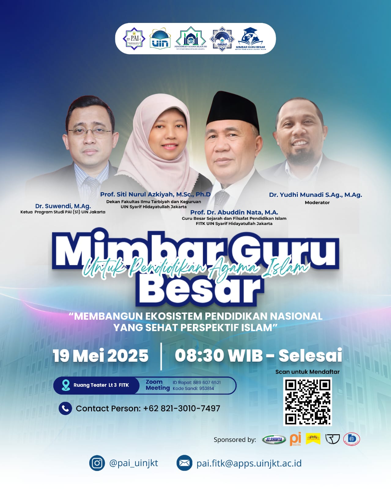 Perdana! FITK UIN Jakarta Gagas Mimbar Guru Besar: Bangun Ekosistem Pendidikan Nasional Sehat Ala Islam