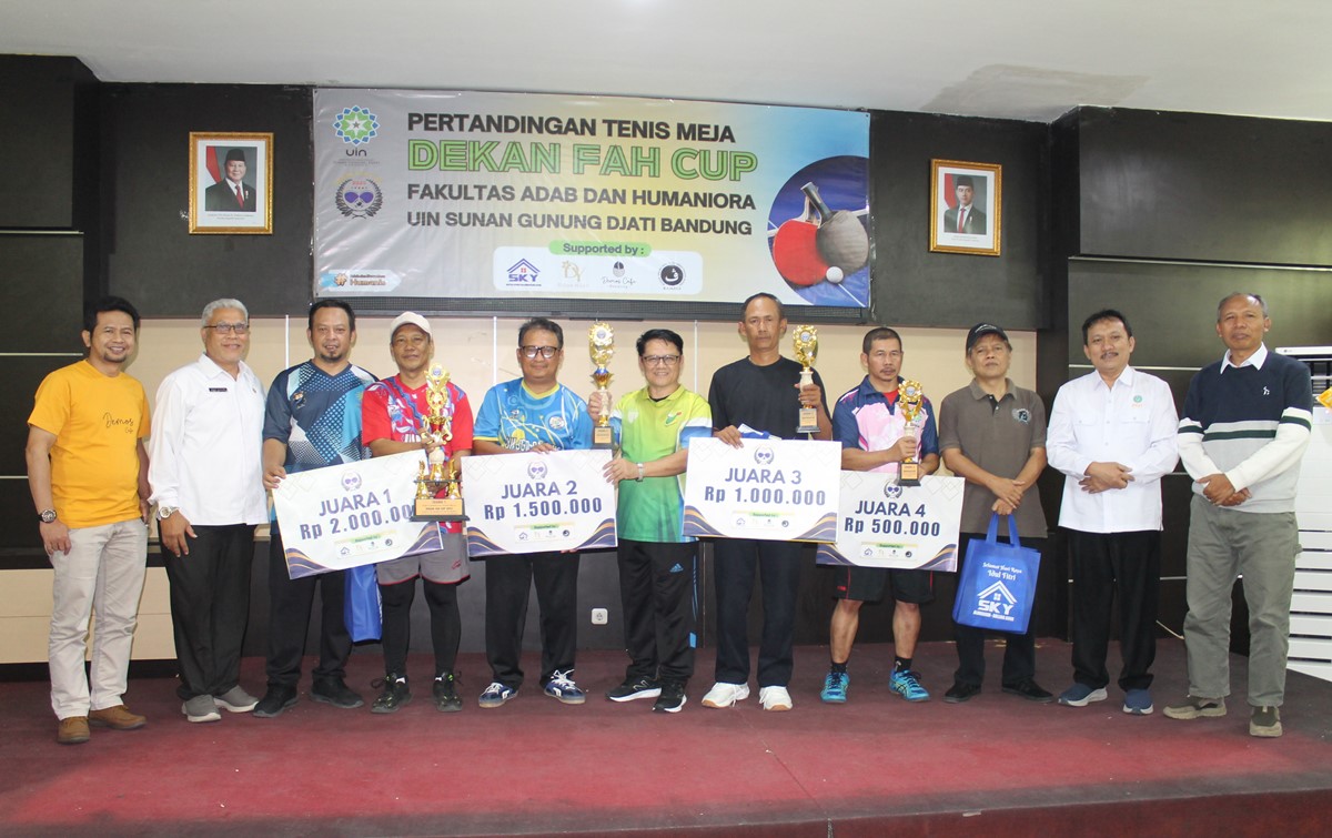Turnamen Tenis Meja DEKAN FAH CUP Penuh Keakraban dan Sportivitas, Juara I Diraih Tim Aljamiah