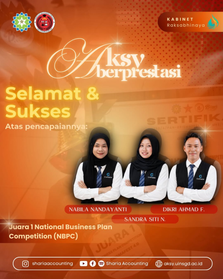 Prestasi Mahasiswa Akuntansi Syariah, Juara 1 Business Plan Competition Nasional