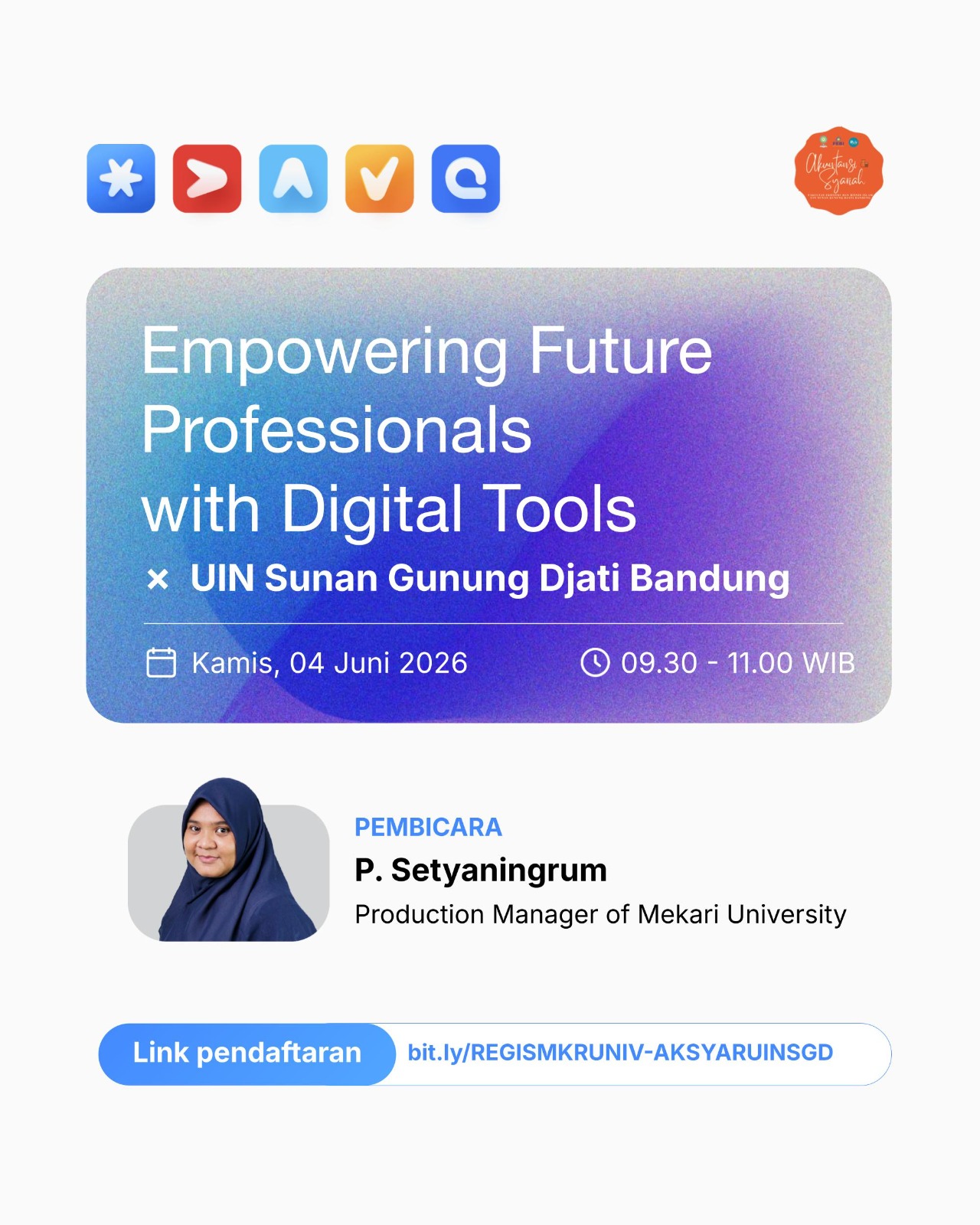 Akuntansi Syariah UIN Bandung – Mekari University Gelar Kuliah Tamu Perkuat Literasi Digital