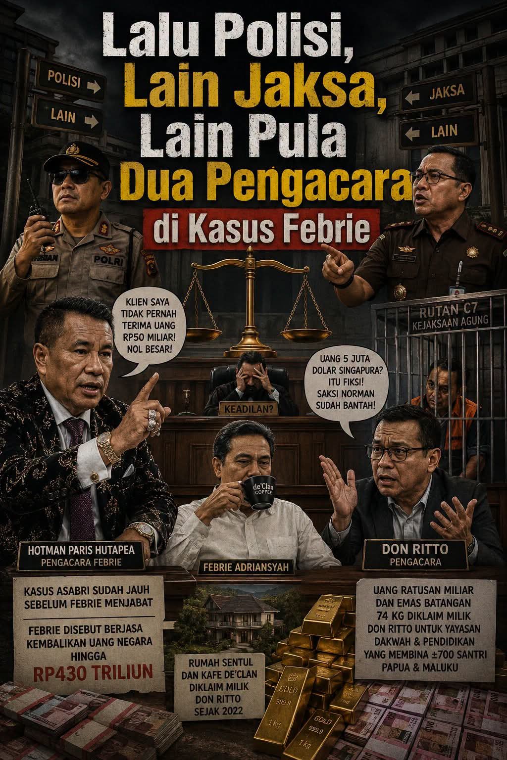 Lalin Polisi, Lain Jaksa, Lain Pula Dua Pengacara di Kasus Febrie