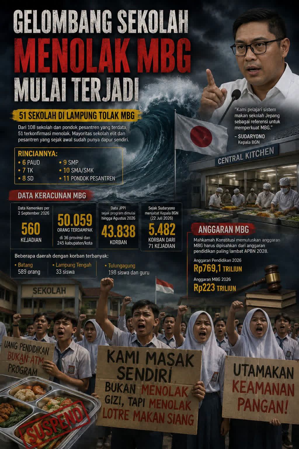 Gelombang Sekolah Menolak MBG Mulai Terjadi