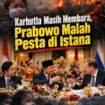 Karhutla Masih Membara, Prabowo Malah Pesta di Istana
