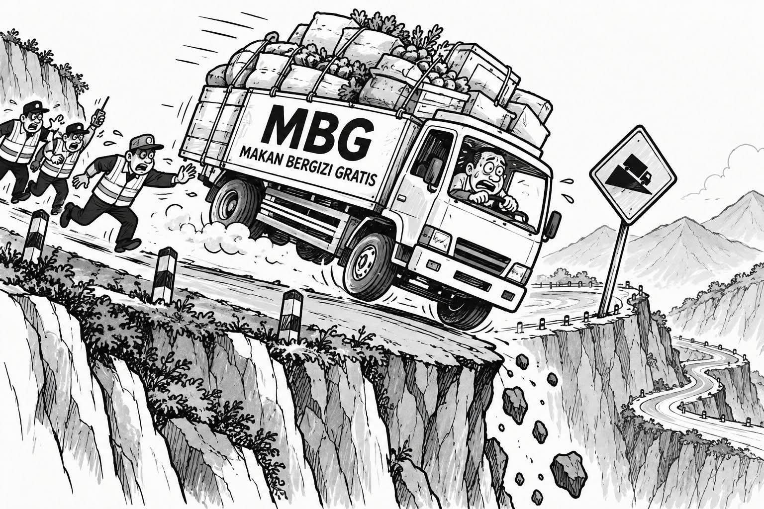 MBG: Mobil Berat Menuruni Jurang